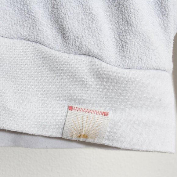 Faherty Reverse Beach Fleece Full Zip Up Hoodie Jacket White Cotton Size Medium - Picture 12 of 16